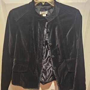 Coldwater Creek Black Velvet Blazer